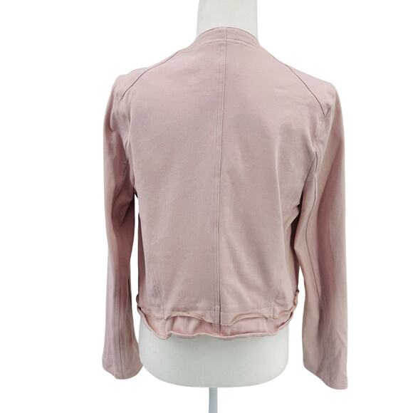 Lysse Blazer Jacket WMNS M Pink Open Front Stretch Twill Long Sleeve Hand Pocket - Picture 6 of 11